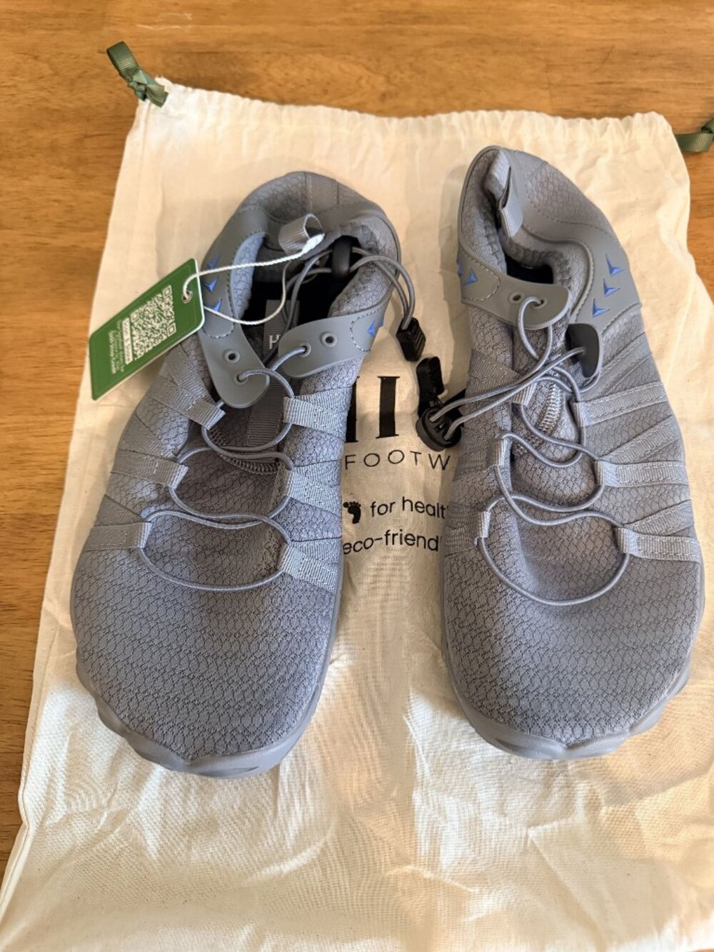 Mens Hike Grey Barefoot Shoes Size 43 EU/10 US Lightweight & Flexible NWT